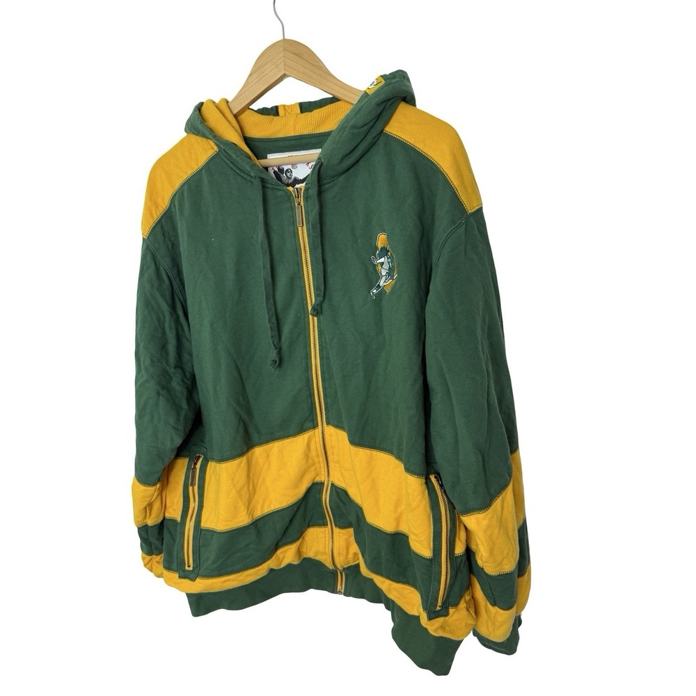 Mitchell & Ness‎ throwback Green Bay Packers hoodie Varsity Jacket Mens XL